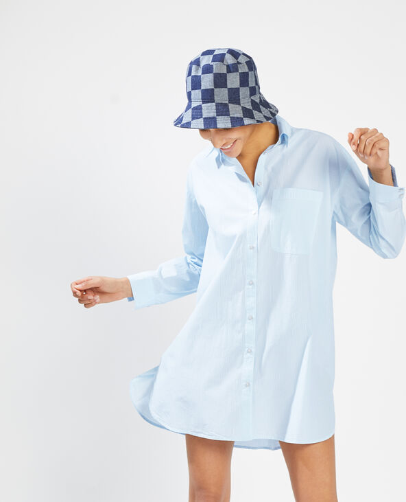 Chemise oversize rayée bleu clair - Pimkie