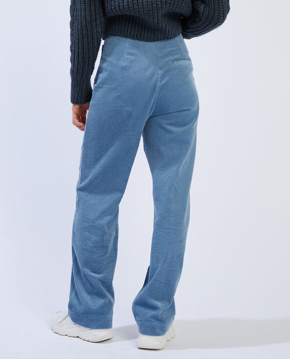 Pantalon velours grosses côtes bleu clair - Pimkie