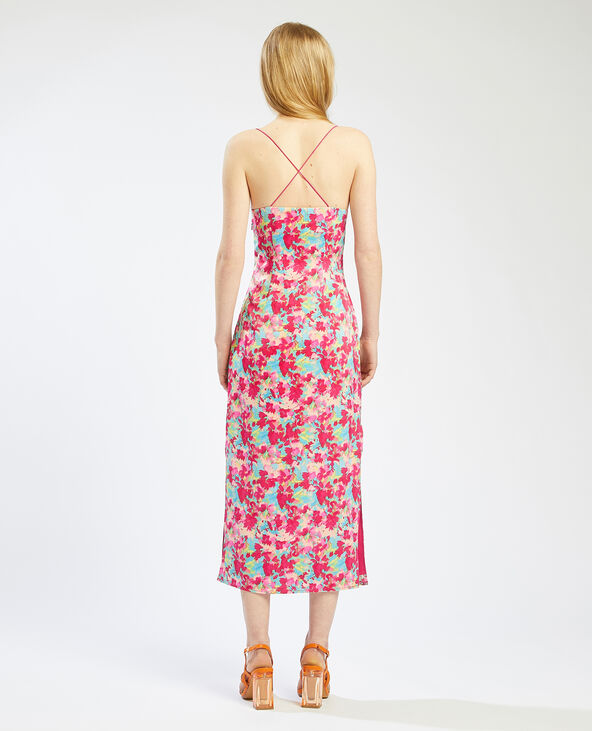 Robe longue motif fantaisie rouge - Pimkie
