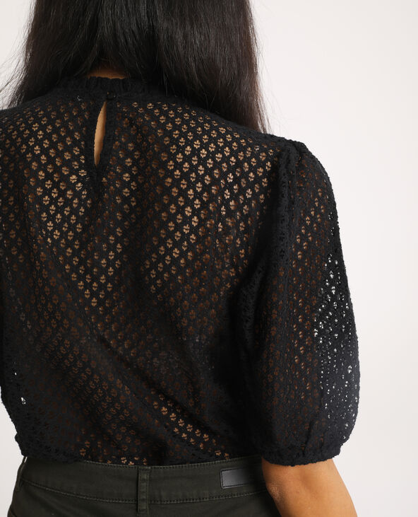 Blouse en dentelle noir - Pimkie