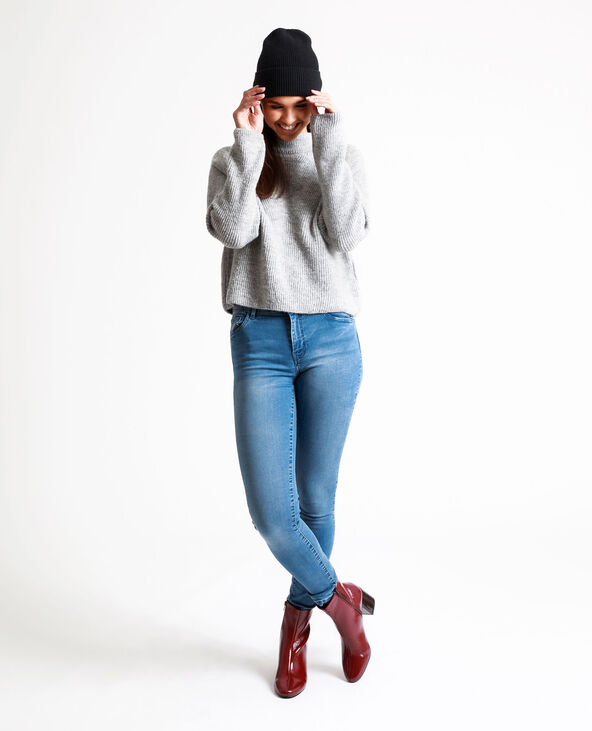 Pull court gris chiné - Pimkie