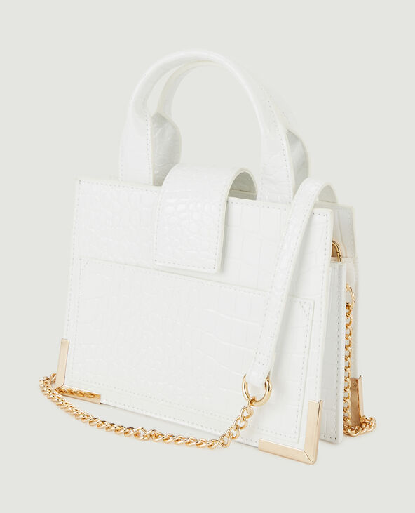Sac boxy effet croco verni Pimkie