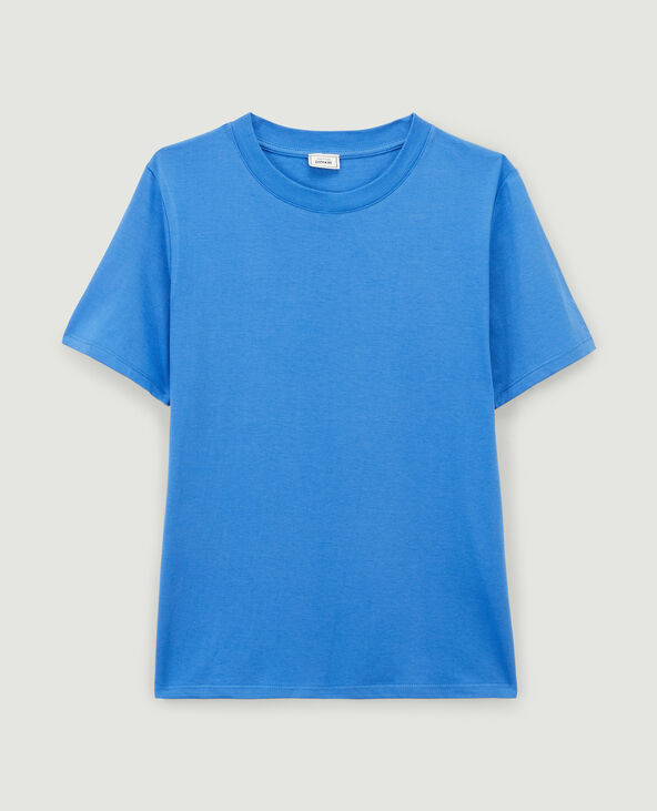T-shirt basique col rond bleu électrique - Pimkie