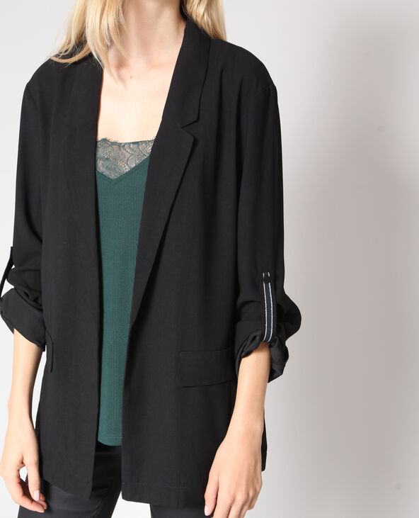 Blazer noir fluide new arrivals