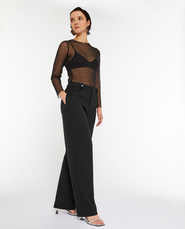 Pantalon noir taille basse sale