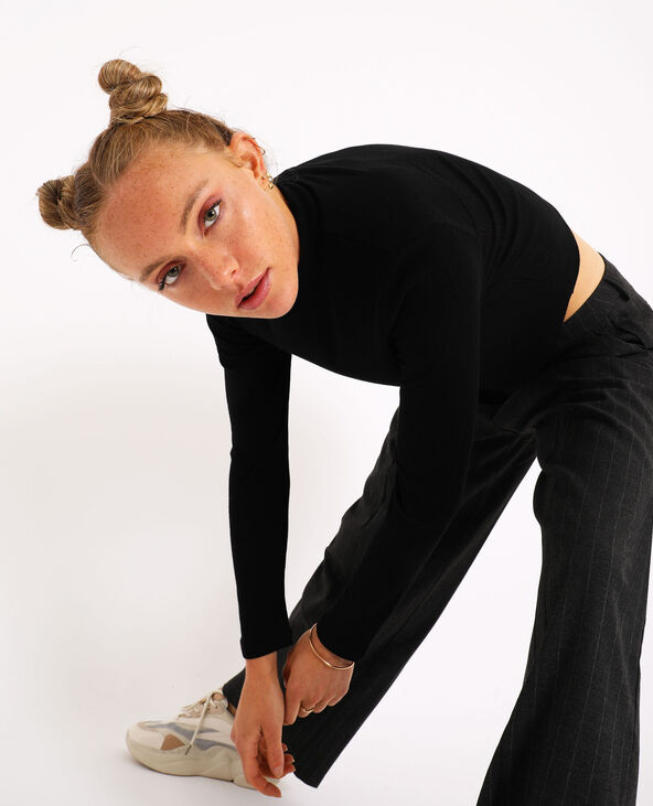Cropped top noir - Pimkie