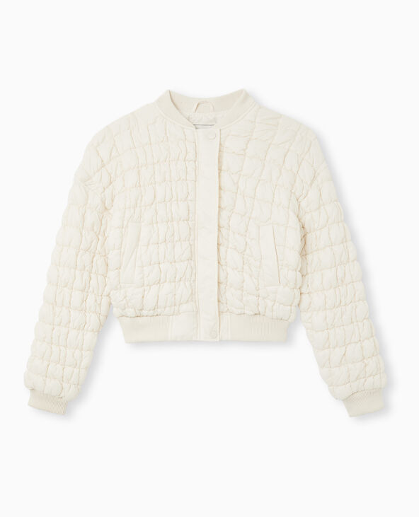 Blouson matelassé forme bomber blanc - Pimkie