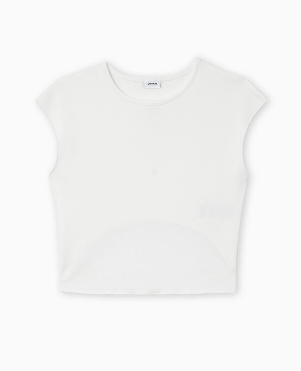 Top sans manches avec dos ouvert et strass blanc - Pimkie