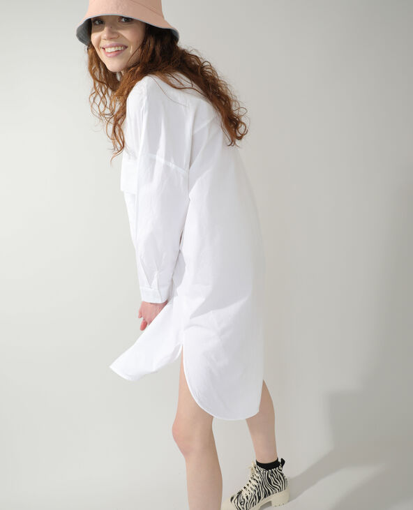 Robe chemise store oversize blanche