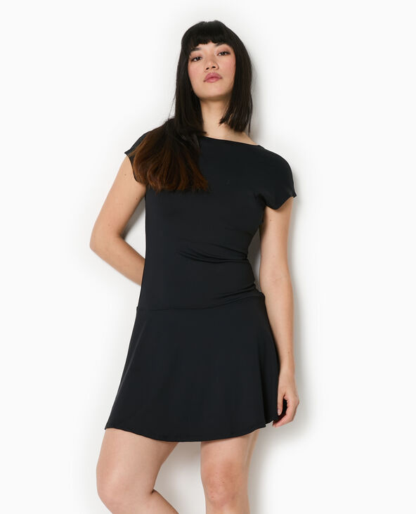 Robe patineuse avec dos nu noir - Pimkie