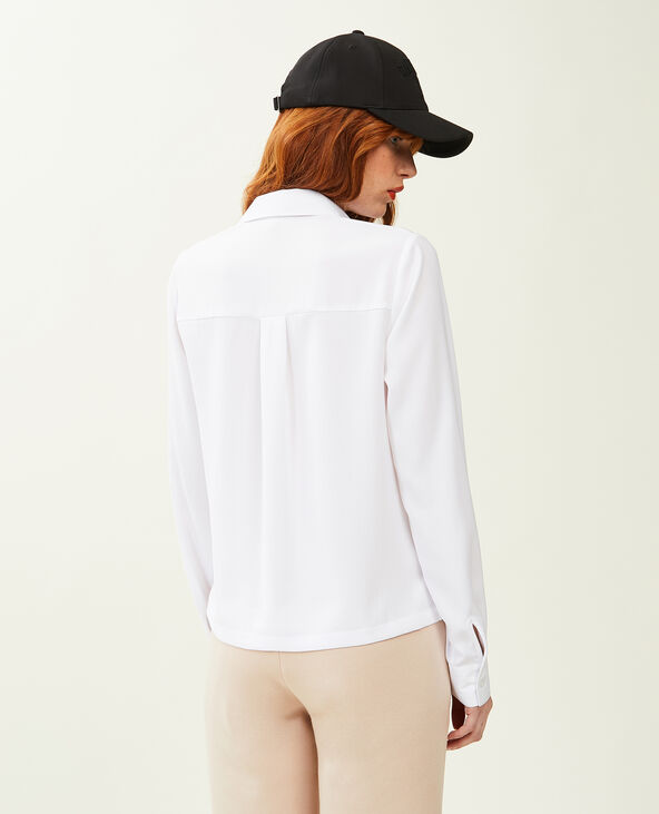Chemise fluide manches longues blanc - Pimkie