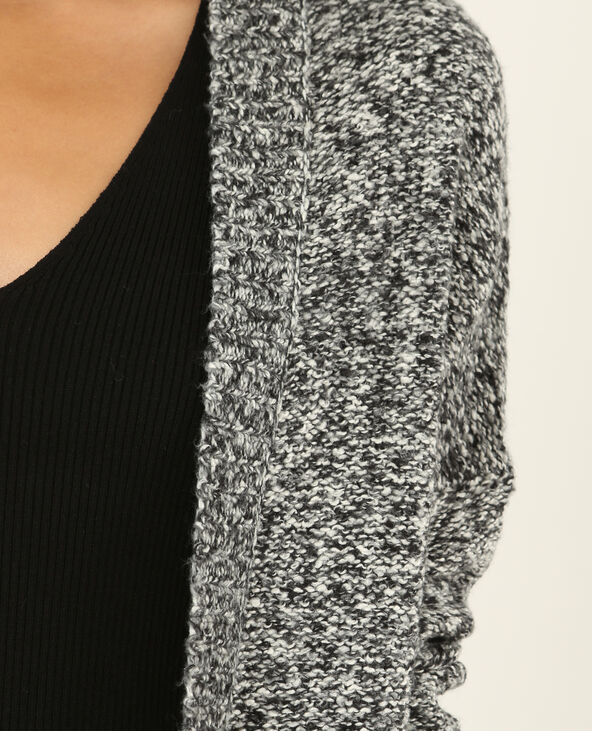 Long gilet chaud gris chiné - Pimkie