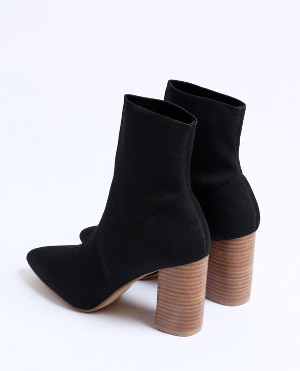Bottine discount chaussette cuir