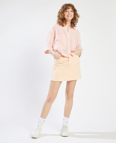 Chemise à rayures corail - Pimkie