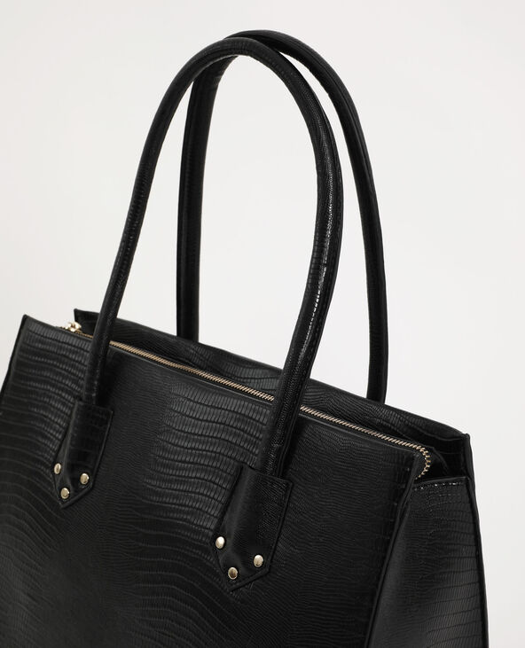 Grand sac rigide noir - Pimkie