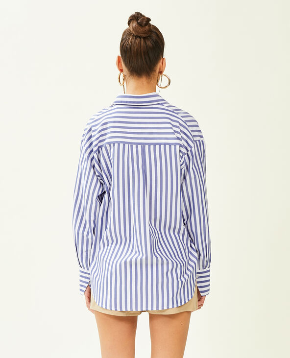 Chemise oversize rayée bleu - Pimkie