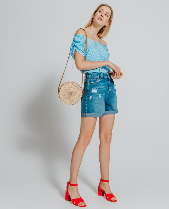 Top à pois bleu - Pimkie
