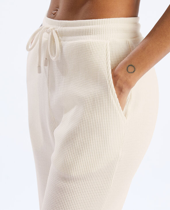 Jogging nid d'abeille blanc - Pimkie