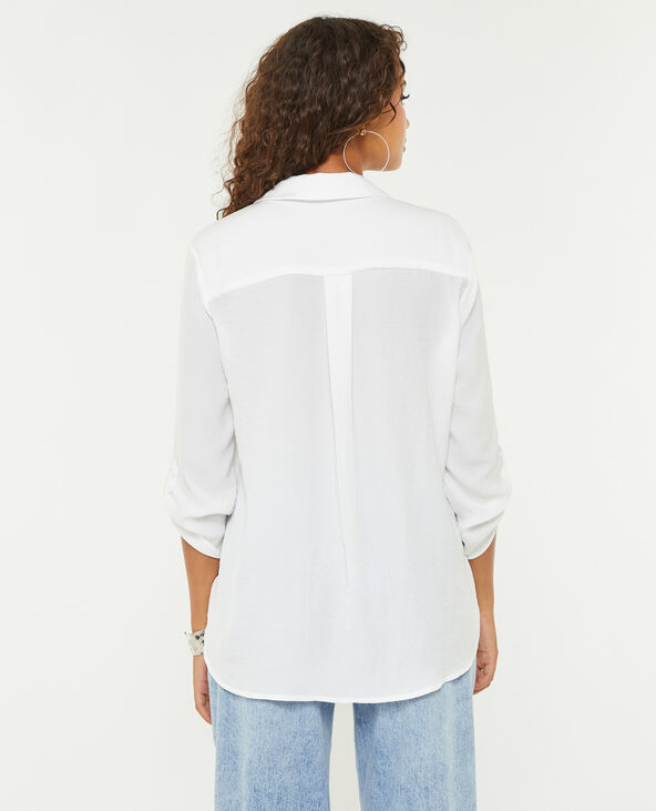 Blouse oversize en tissu fluide blanc - Pimkie