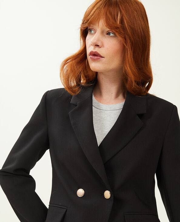 Veste blazer boutons dorés noir - Pimkie