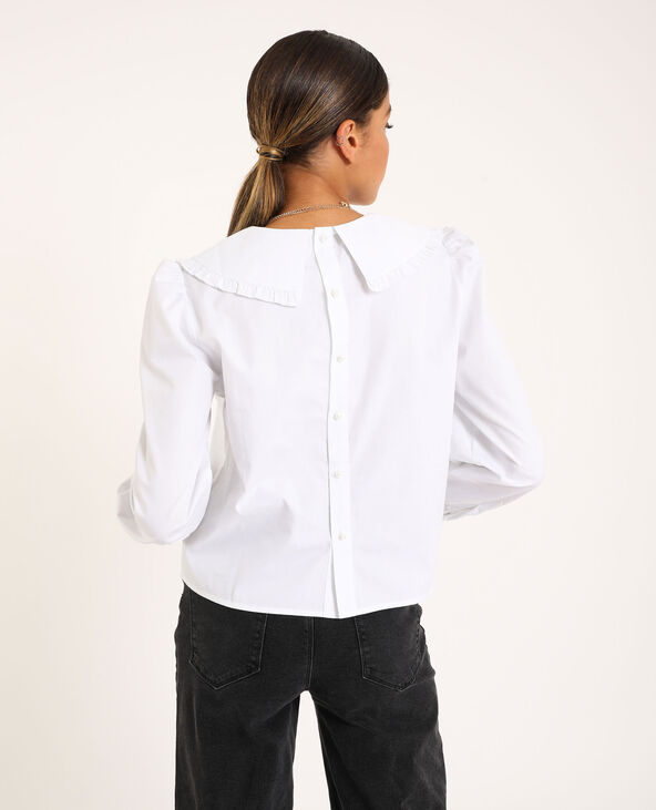 Chemise grand col blanc - Pimkie