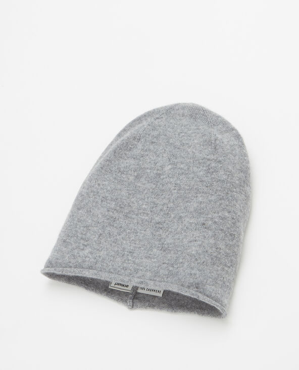 Bonnet 100% cachemire gris chiné - Pimkie