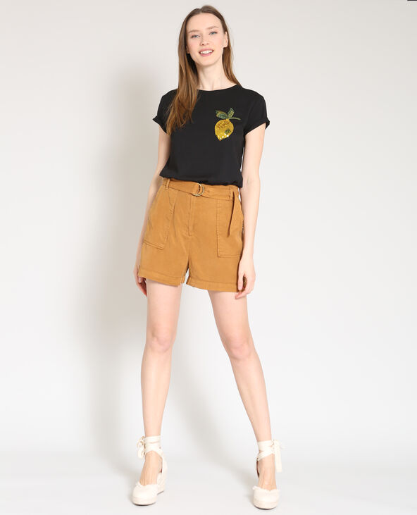 T-shirt citron noir - Pimkie