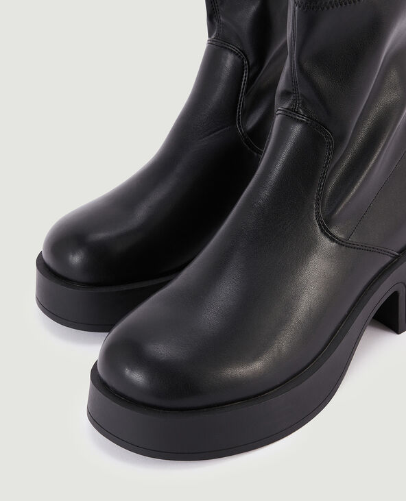 Boots bouts ronds noir - Pimkie