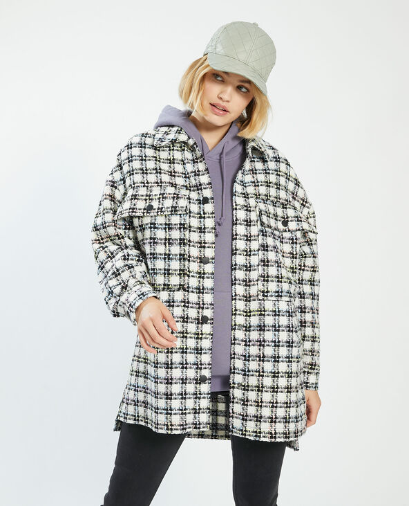 Surchemise à carreaux effet tweed jaune - Pimkie