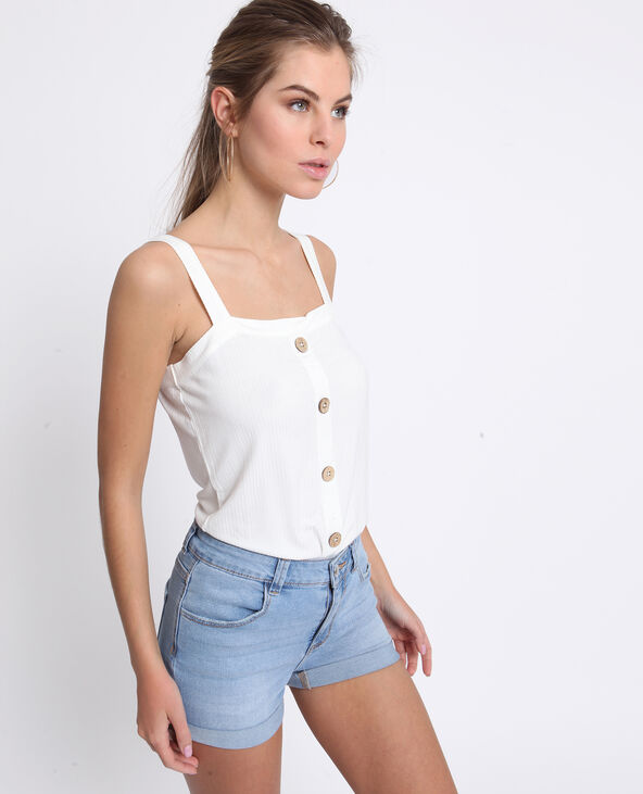 Top à boutons blanc - Pimkie