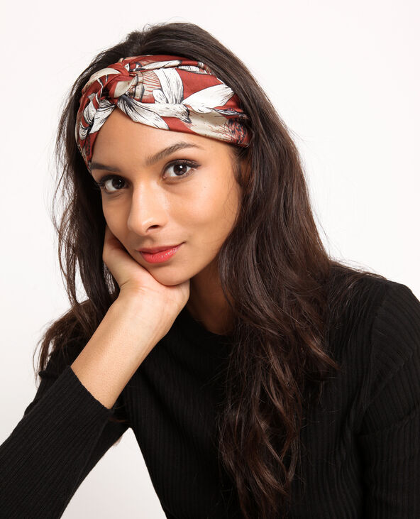 Headband fleuri bordeaux - Pimkie