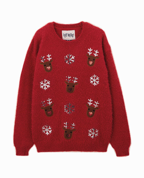 Pull de Noel avec rennes et flocons