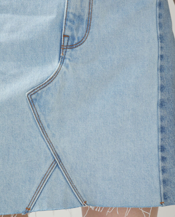Jupe en jean destroy bleu - Pimkie