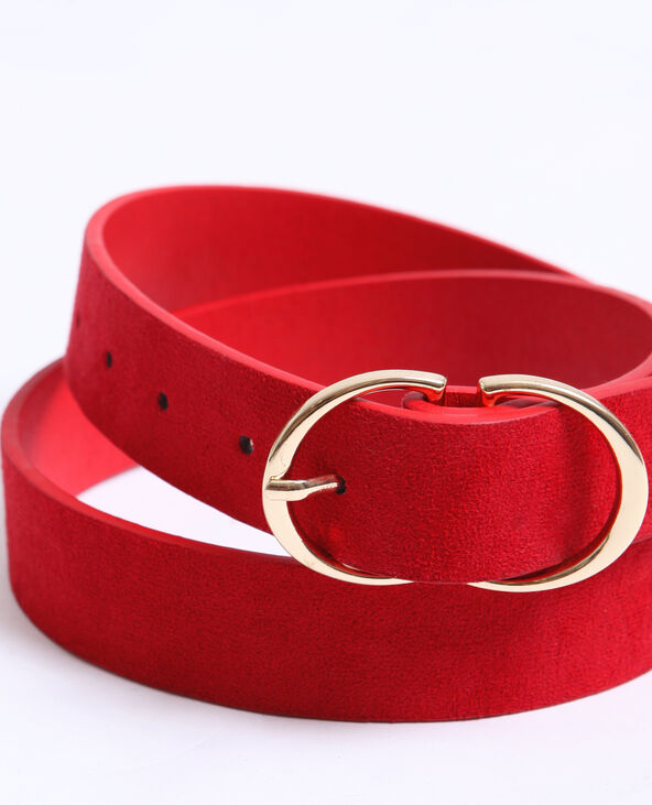 Ceinture suédine bordeaux - Pimkie