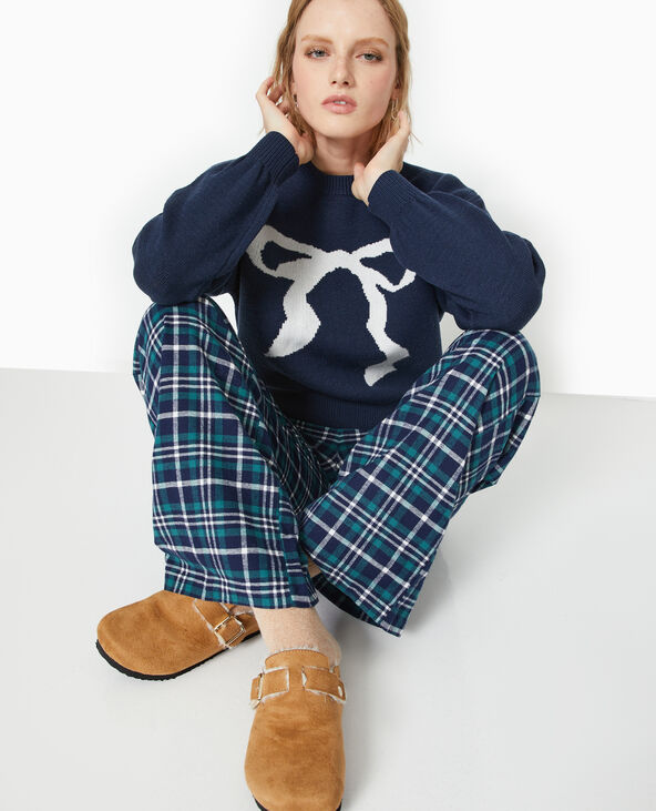 Pantalon de pyjama à carreaux bleu - Pimkie