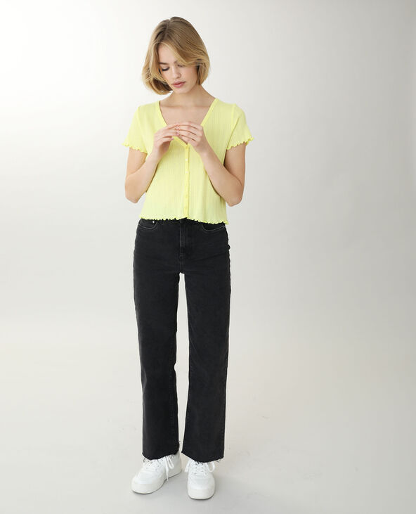 Top boutonné jaune - Pimkie