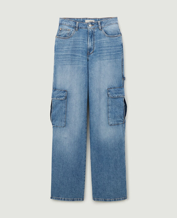 Jean cargo large bleu - Pimkie