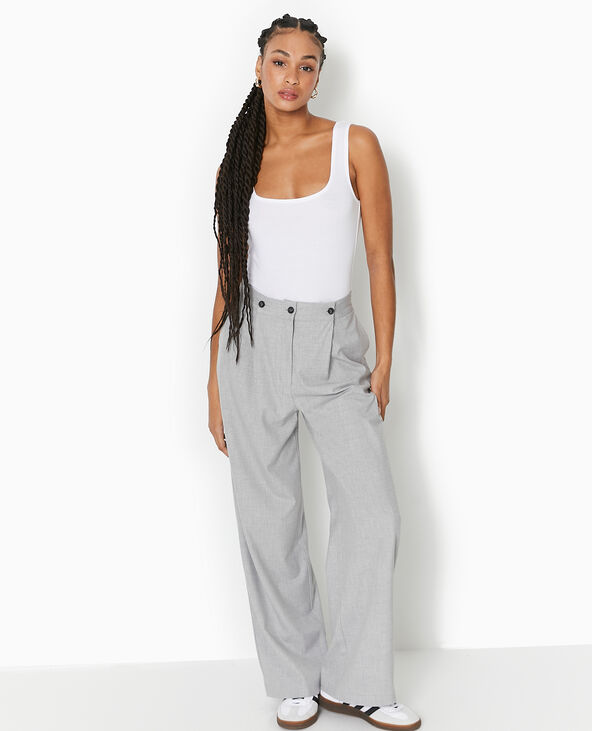 Débardeur stretch encolure carrée blanc - Pimkie