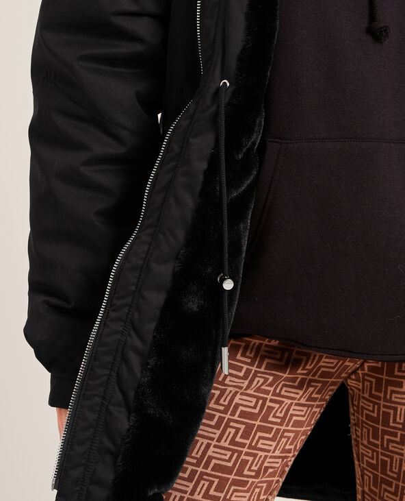 Parka avec doublure fourrure noir - Pimkie