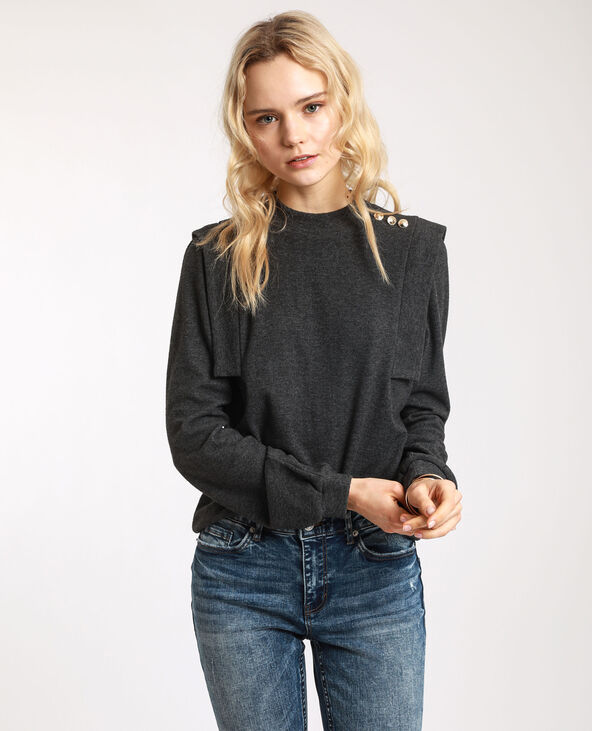 T-shirt épais gris foncé - Pimkie