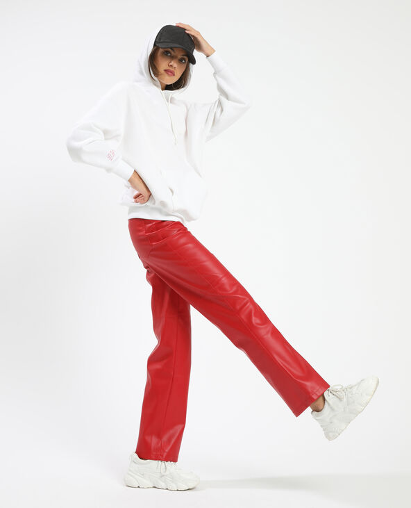 Pantalon simili rouge outlet