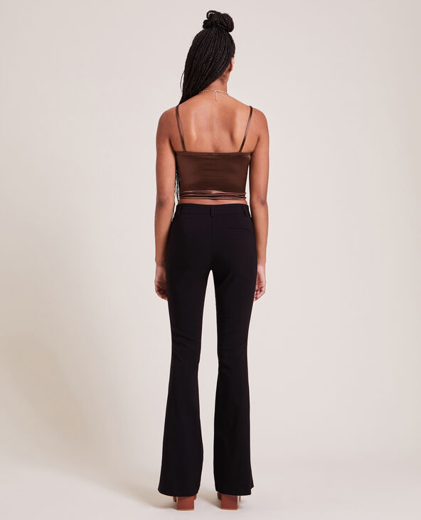 Pantalon flare taille haute noir - Pimkie