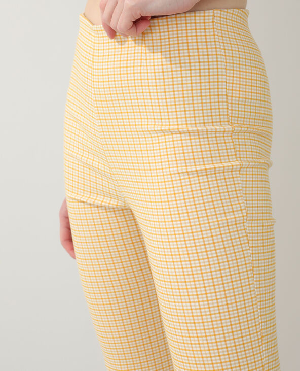 Pantalon flare Vichy