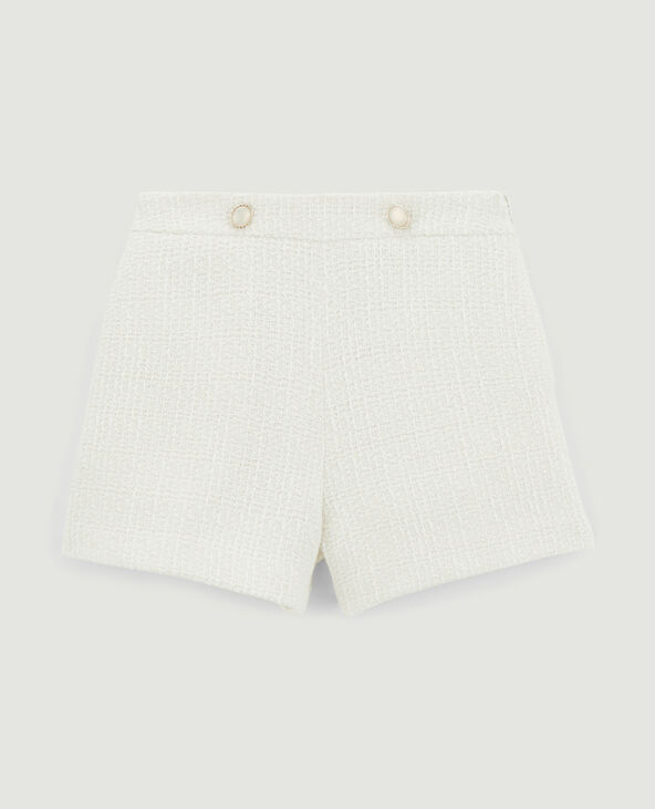 Short effet tweed blanc - Pimkie
