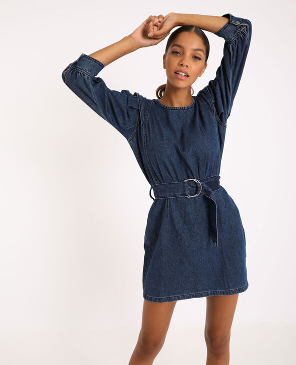 Robe en jean avec ceinture cheap