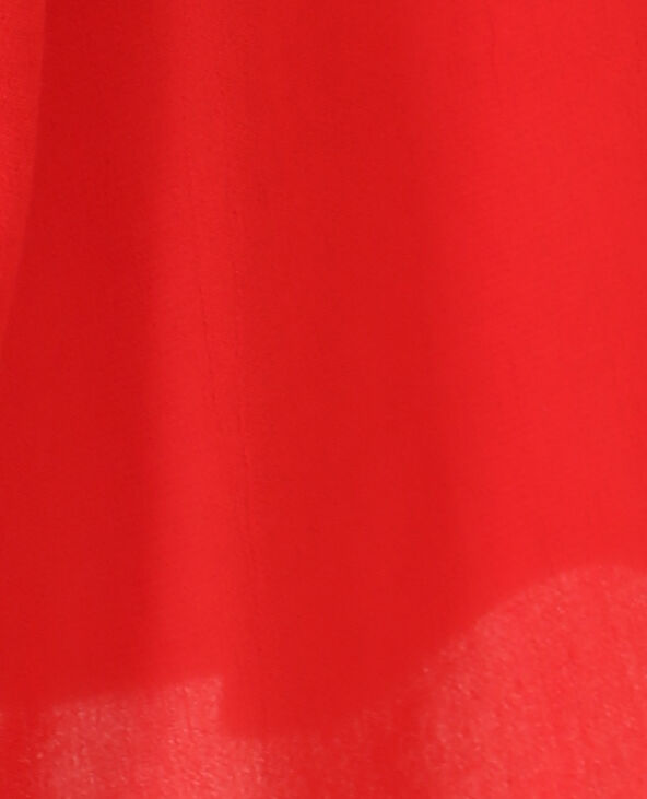 Gilet à pompons rouge - Pimkie