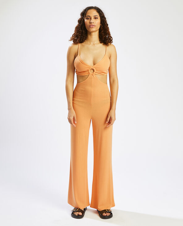 Combi-pantalon découpe côté et dos beige - Pimkie
