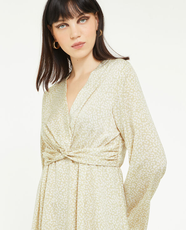 Robe courte cache-coeur vert kaki - Pimkie