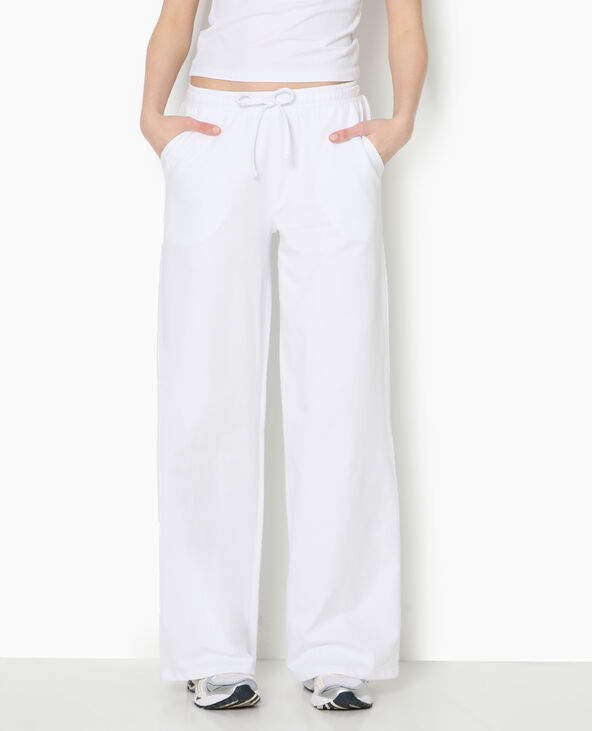 Pantalon molleton droit blanc - Pimkie