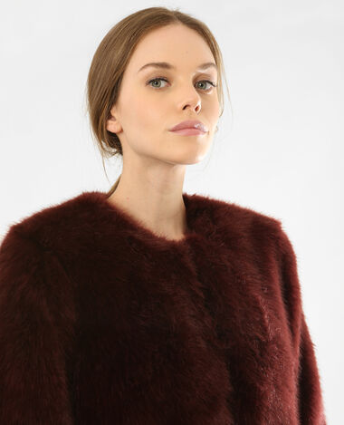 Manteau en fausse fourrure violet - Pimkie